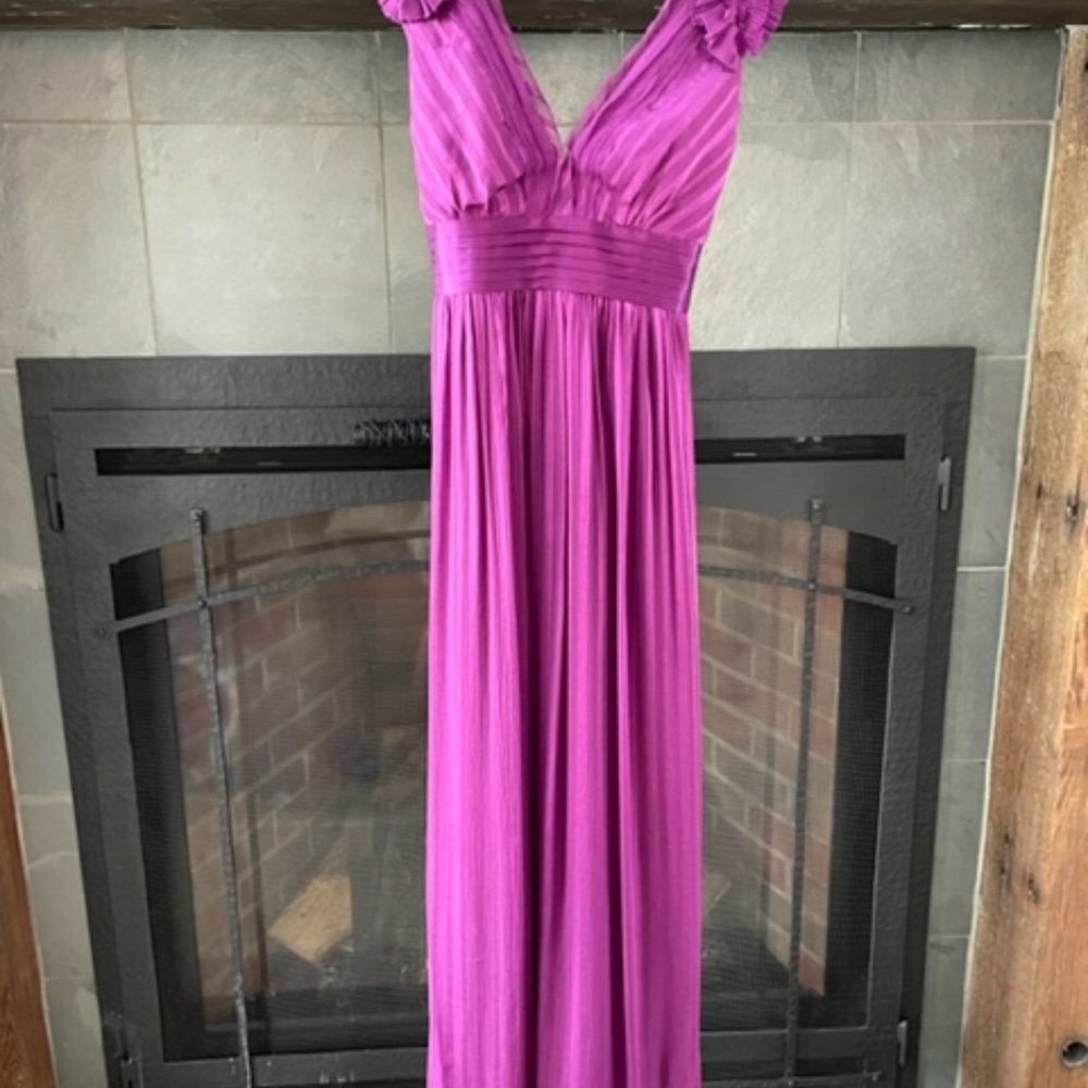 BCBGMaxAzria purple chiffon gown size 4